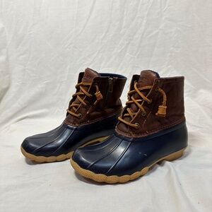 Sperry Saltwater Duck Boots - Flat Heel Sz 35.5/ W5.5 M4 Waterproof Winter Warm